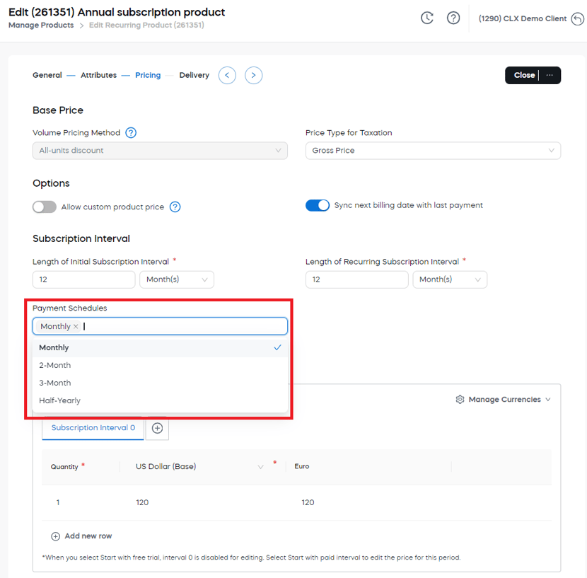 Payment Schedules 1